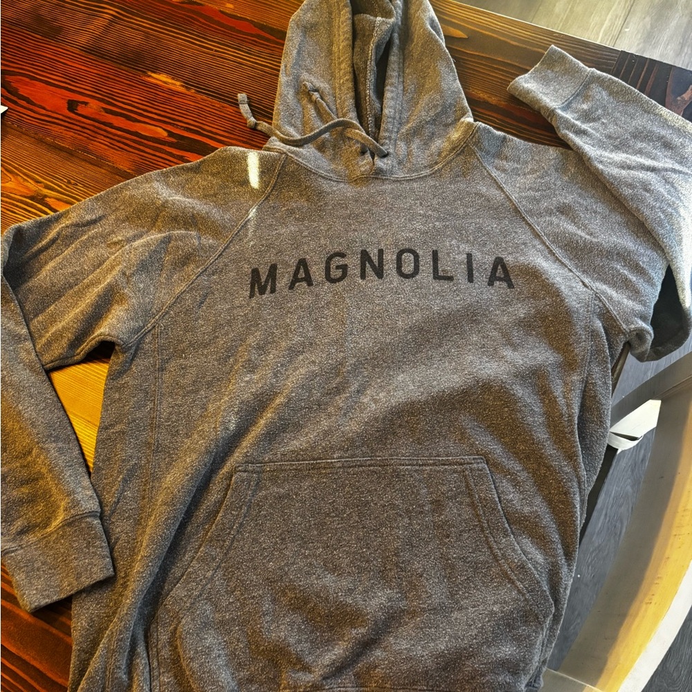 Magnolia Gray Fleece Hoodie with Interior Label
